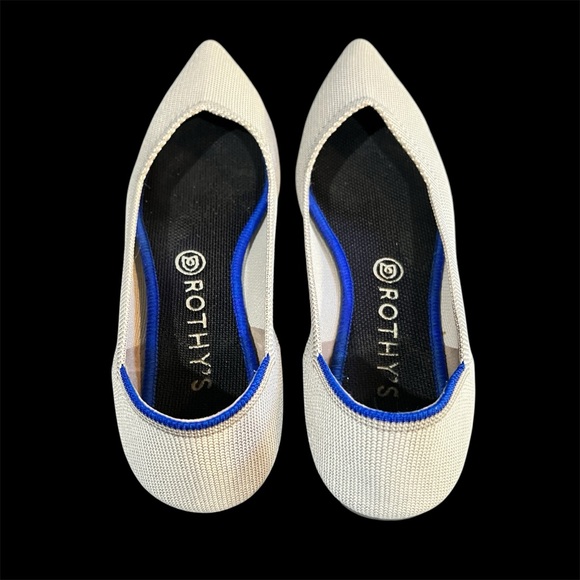 Rothys the point light gray slip on ballet flats W9.5 - Picture 2 of 6